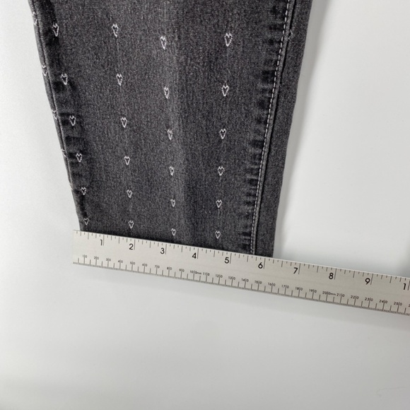 Disney Hannah Montana Jeans Girl's 12 Mid Rise Black Love Heart Denim Stretchy - Picture 7 of 16